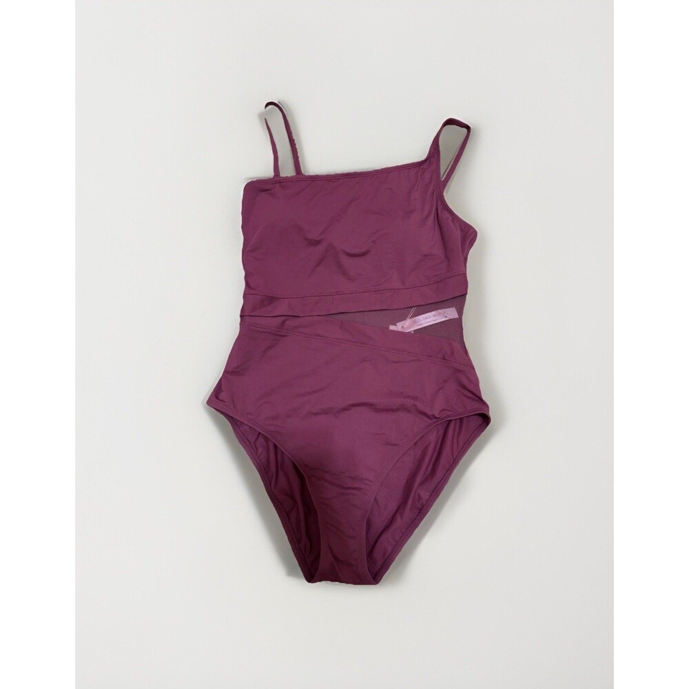 Bleu Rod Beattie Women's Size 12 One Piece Swimsuit Pomegranate Mesh NWT NEW